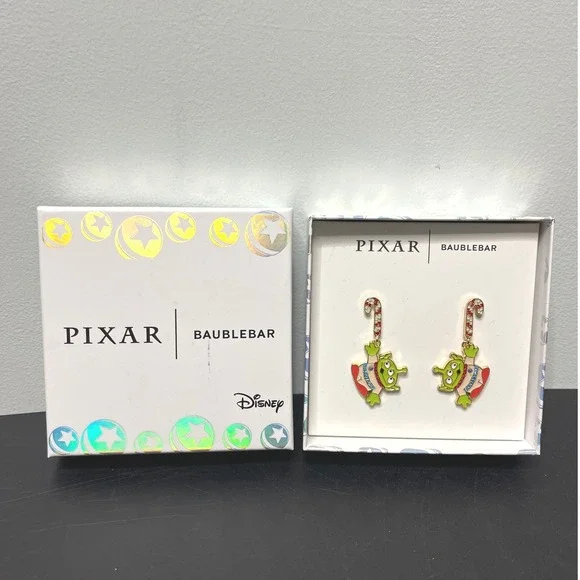 Baublebar X Disney Pixar Alien Candy Cane‎ Drop Earrings Post New Toy Story - Picture 2 of 3